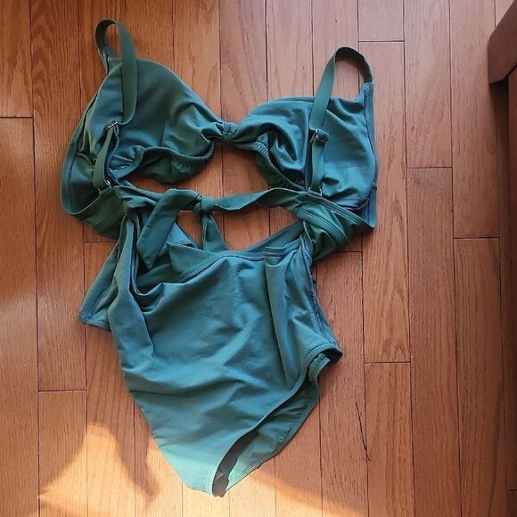Adore Me Sage Green Swimwear- Women's 2X - Picture 3 of 5